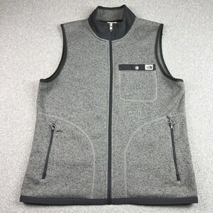 The North Face Fleece Vest Mens Medium Gordon Lyons Gray Full Zip Outdoors